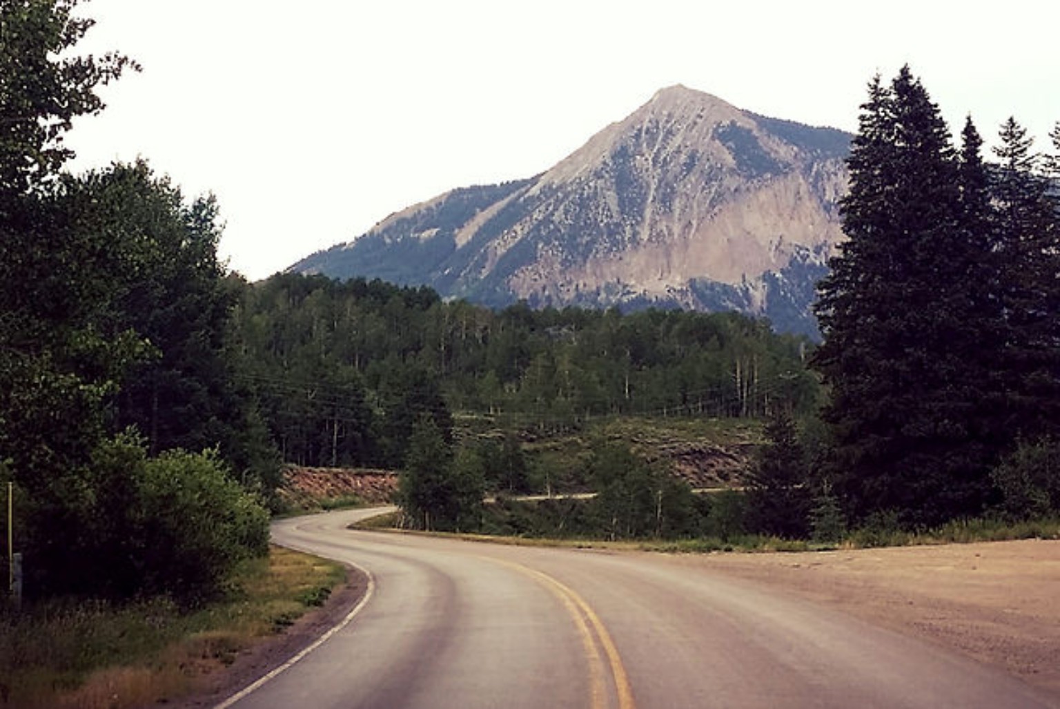 Summer mountain road between Aspen and Crested Butte